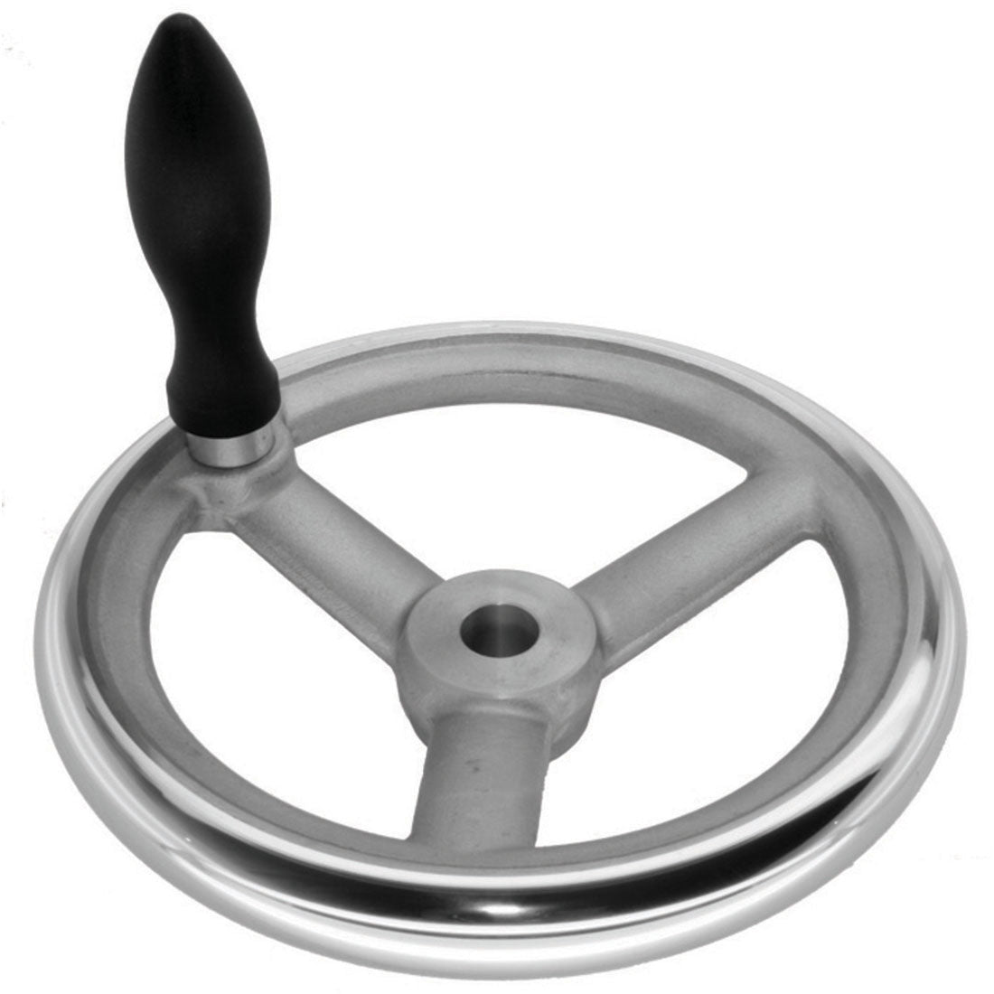 #2614 Alum Handwheel & Revolving Grip 160mm 16mm