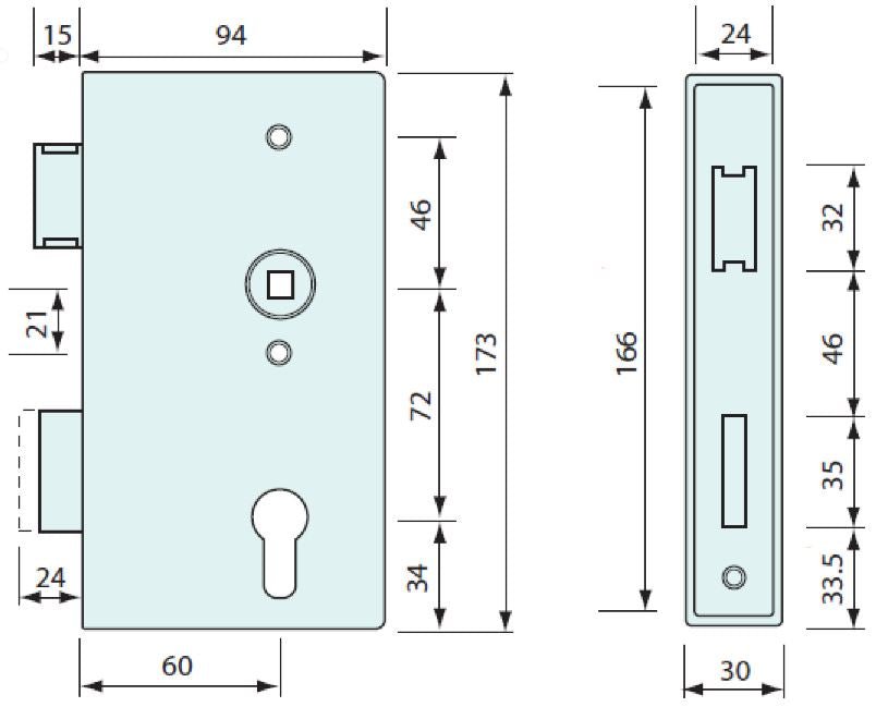 10620 - #10620 Gate Slam Latch with Lock Case 30x94mm