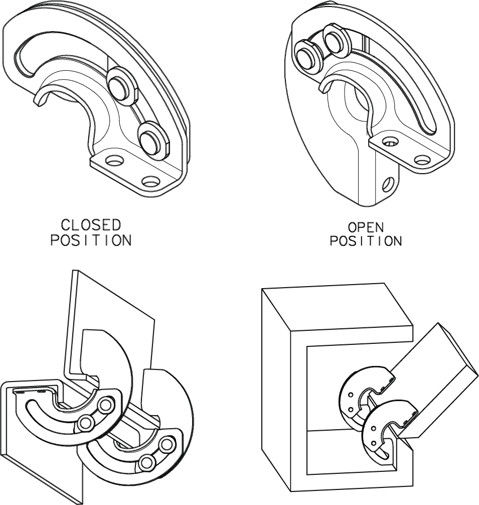 10694 - #10694 Hinge Concealed 180 Stainless Steel