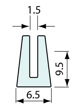 #10866 Rub. Channel Strip 1.5mm Panel