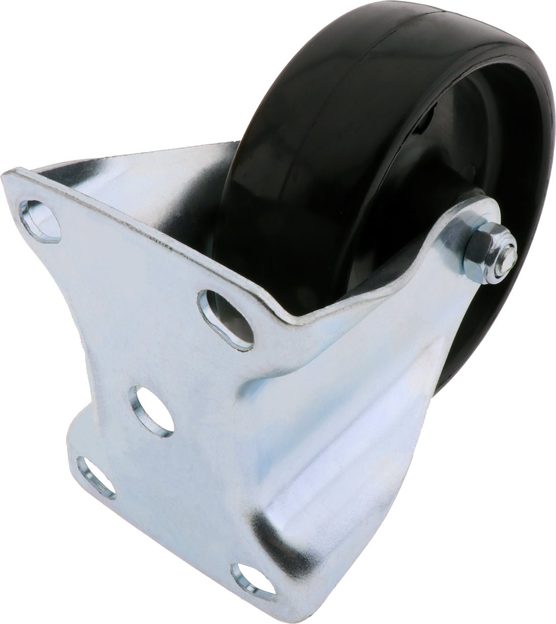 10993 - Zinc M/Plate Nylon Castor 100mm Fixed