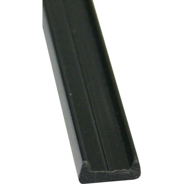 11230 - #11230 Channel Extrusion Retainer Soft PVC Black 10mm 1.5M Length