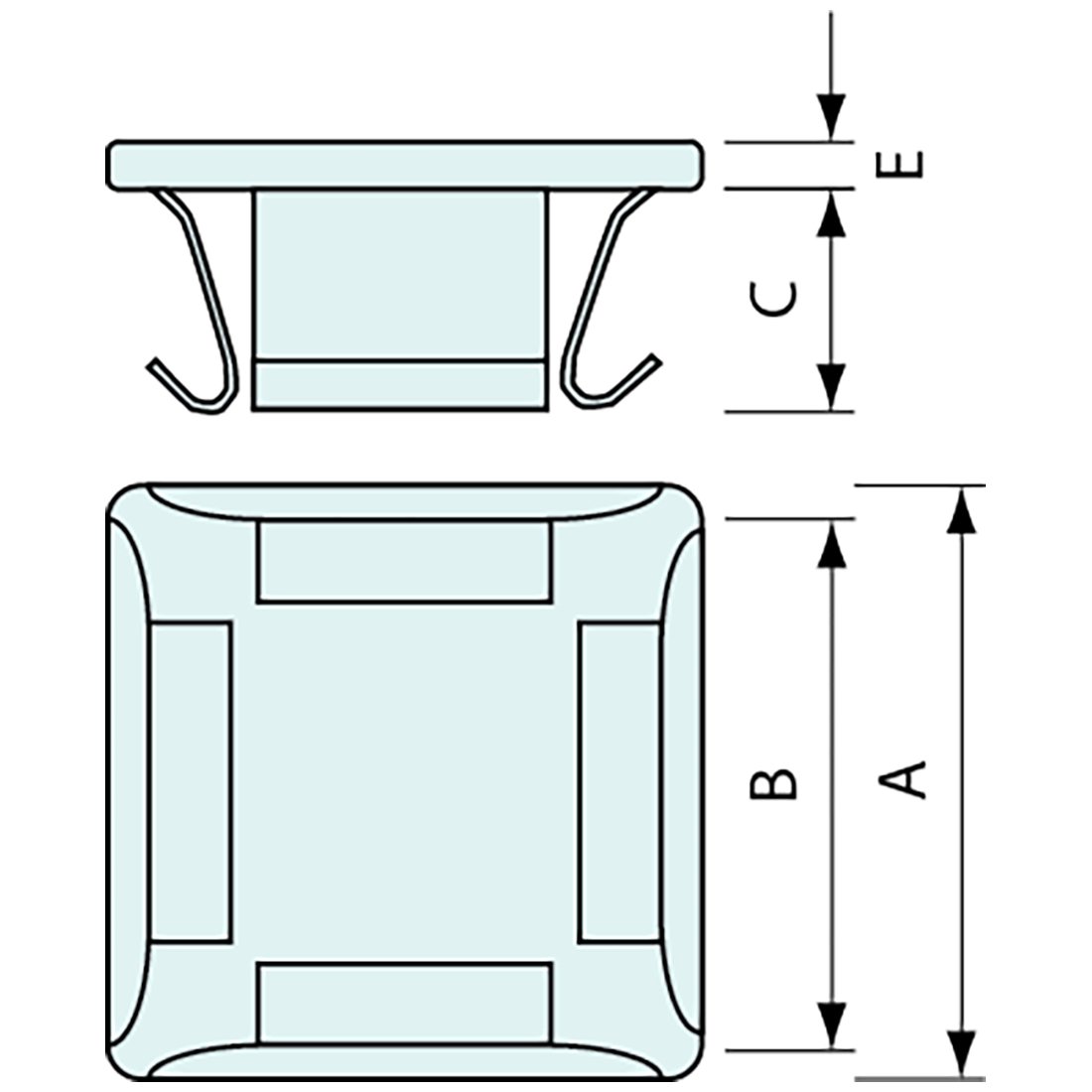 270 - #270 Nickel Plated Square Metal Plug 19.1mm