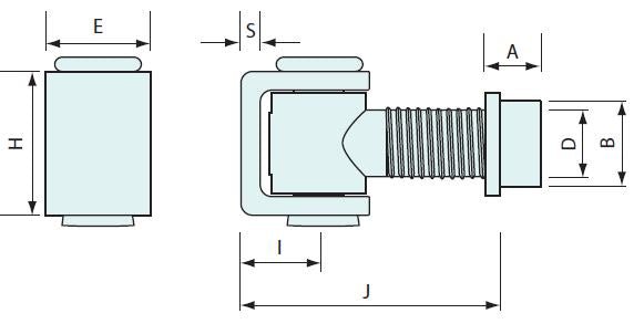 #4183 M20 Pipe Gate Hinge