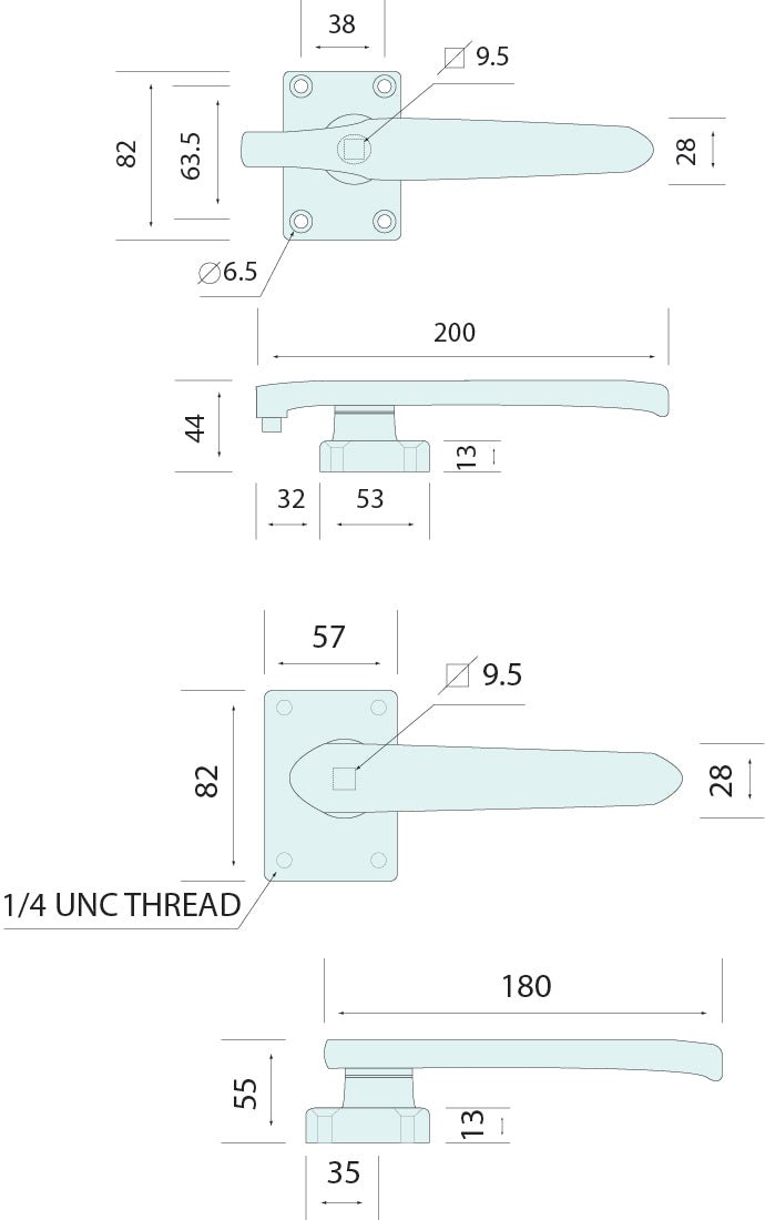 #51584 Access Door Catch Int/Ext Set