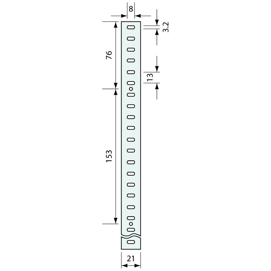 #51603 Stainless Steel Shelf Strip 4 Foot (Uneven Edge)