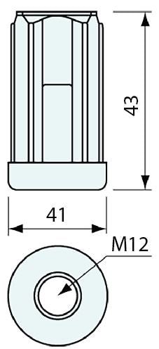 #51934 Round Insert M12 41mm
