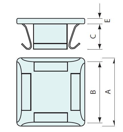 70270 - #70720 NP Square Metal Plug 19.1mm