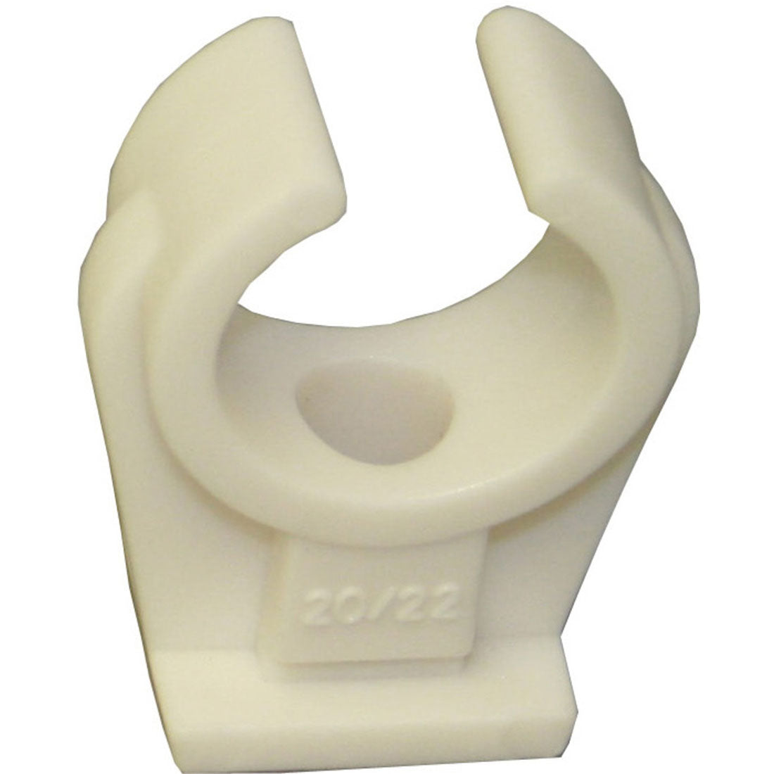 #4976 Tube Clamp Single Fixing White Nylon 12mm