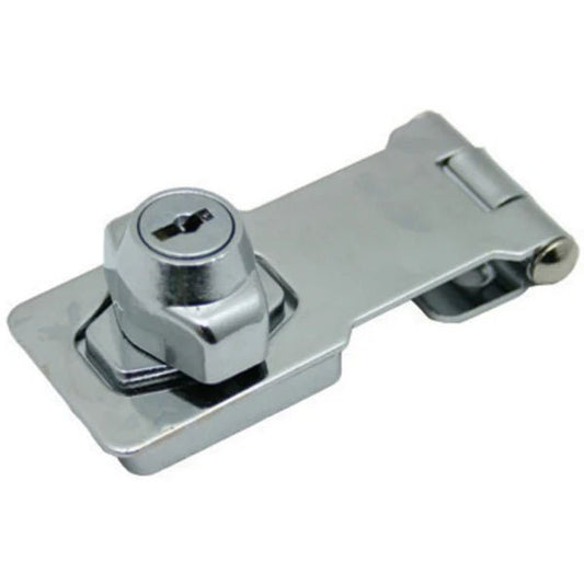 56010 - Keylock Hasp and Staple Chrome 75mm - 1 Key