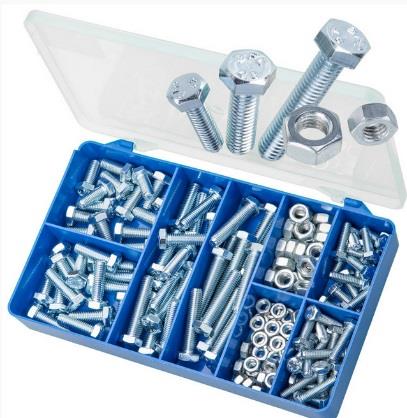 HAK11 - Mild Steel Hex Bolts & Nuts Qty 150