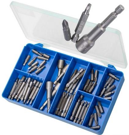 HAK39 - Drill Bits Assorted Kit - 60 Piece Pozidrive, Square & Magnetic Nut Setters Kit (Torres HAK39)